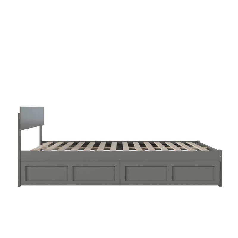 Boston Modern Contemporary Bed with 2 Extra Long Drawers