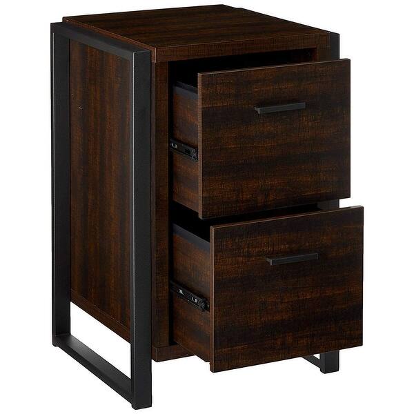 Shop Offex Home Office 2 Drawer Vertical File Storage Cabinet Dark Chocolate On Sale Overstock 28414657