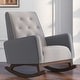 preview thumbnail 25 of 27, Westminister Modern Indoor Nursery Rocking Armchair for Bedroom and Livingroom Light Grey Microfiber