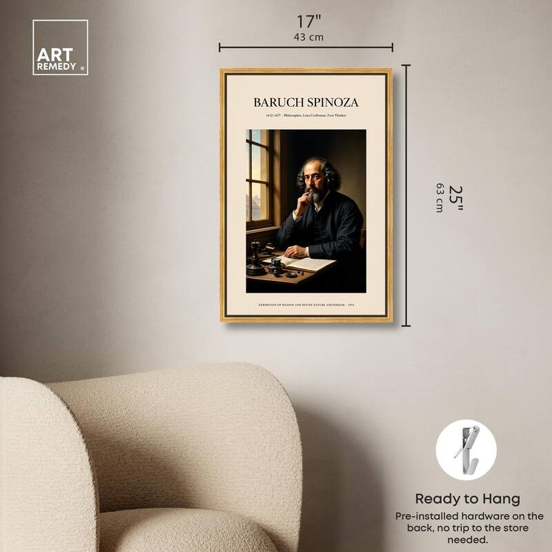 Philosopher Spinoza Canvas by Art Remedy