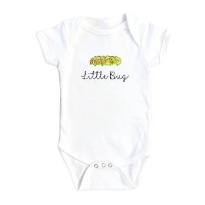Little Bug Script - Baby Boy Girl Clothes Infant Bodysuit Funny Cute Newborn