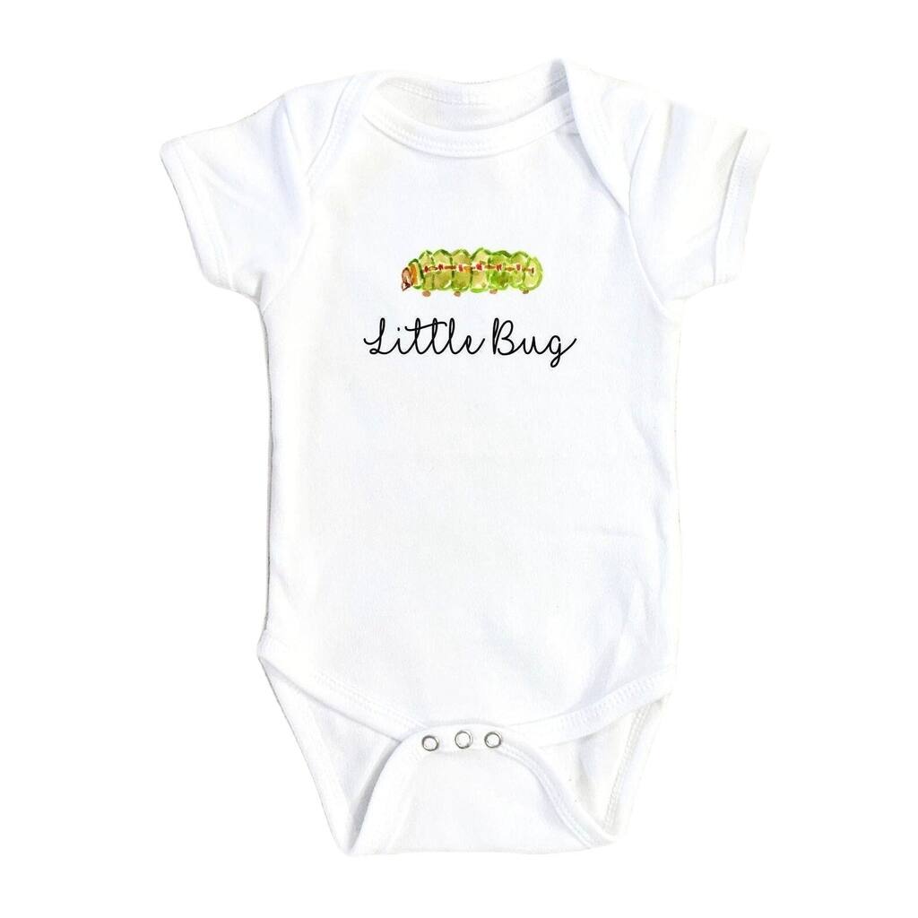Little Bug Script - Baby Boy Girl Clothes Infant Bodysuit Funny Cute Newborn
