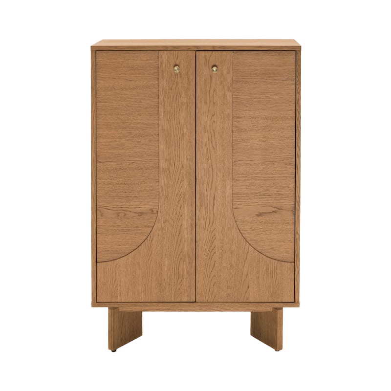 Studio London Zahra 2 Door USA Oak Wooden Accent Cabinet Storage