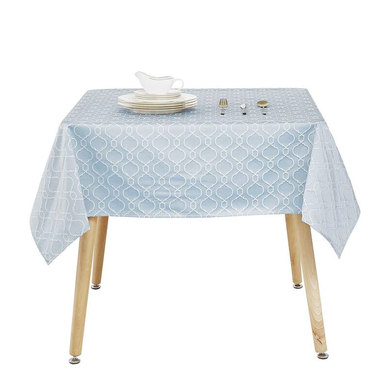 Table Cloth Wrinkle Resistant Jacquard Morrocan Table Cover Spillproof
