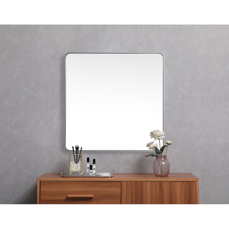 Indigo Home Soft corner metal square mirror 42x42 inch