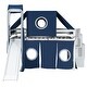preview thumbnail 10 of 9, Full Size Loft Bed with Slide, Tent and Tower