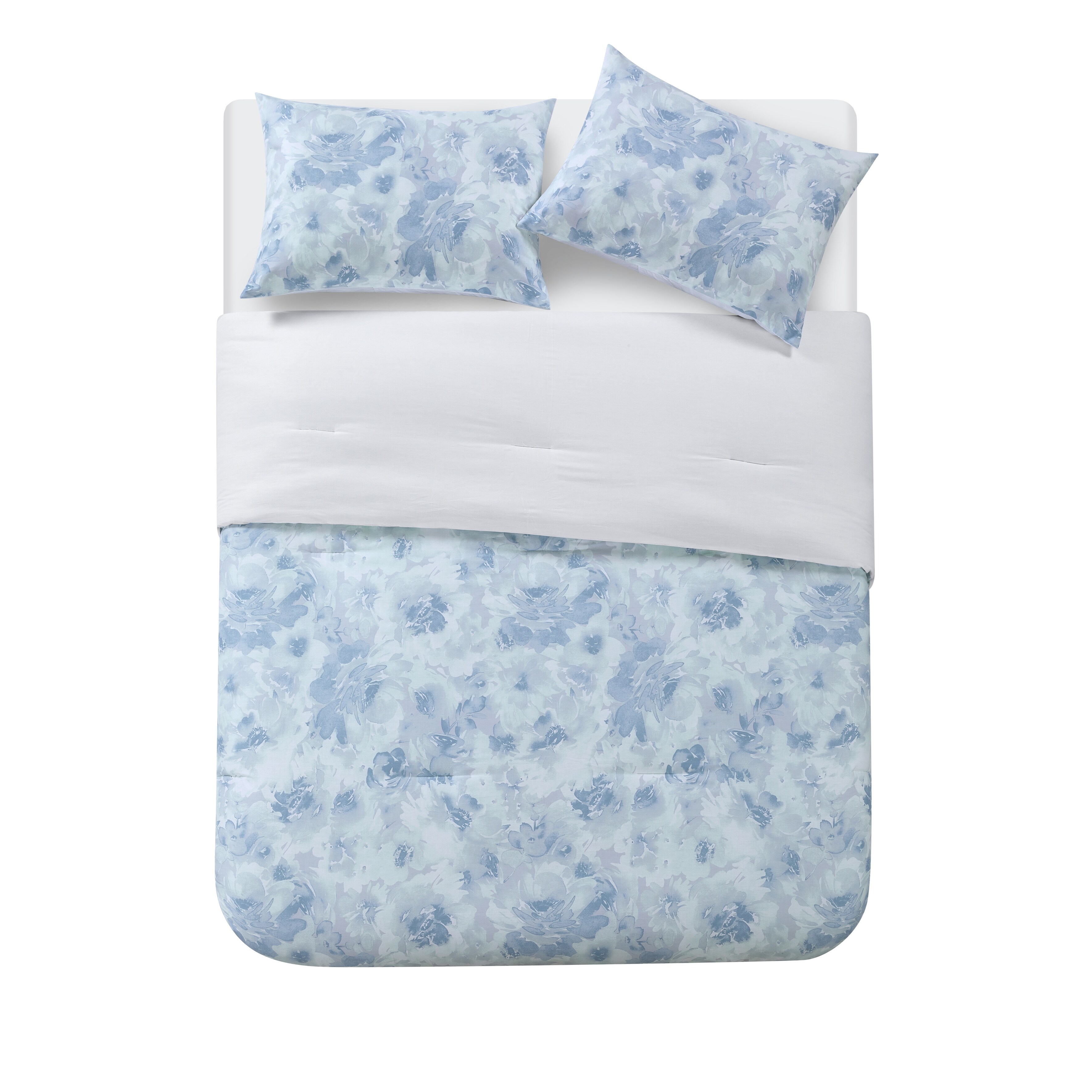 Tahari Home Bayberry Blue Floral Comforter Set Overstock 33117204