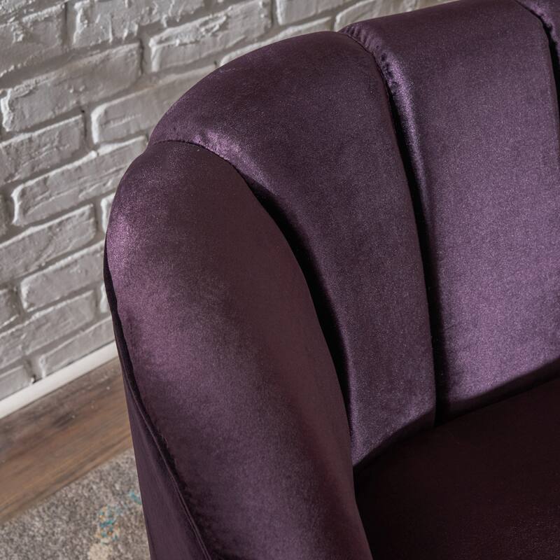 Modern 27.5" Upholstered Club Chair with Rubber Wood Legs for Living Room