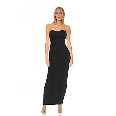 Jewel Badgley Mischka Emery Fitted Strapless Gown
