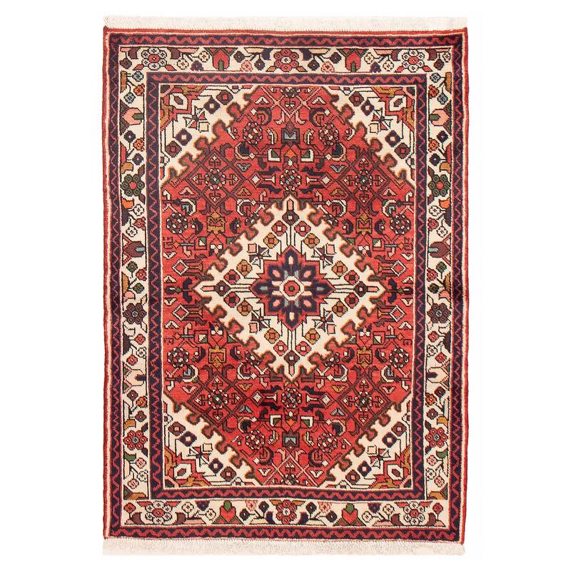 ECARPETGALLERY Hand-knotted Andelz Red Wool Rug - 3'5 x 4'9 - Red - 3'5 x 4'9