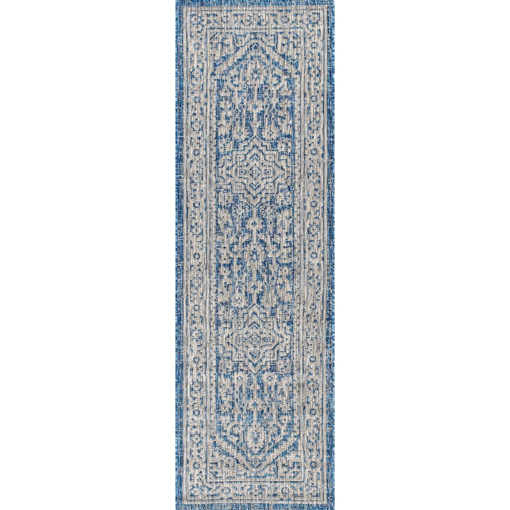 JONATHAN Y Rozetta Medallion Textured Weave Indoor/Outdoor Area Rug