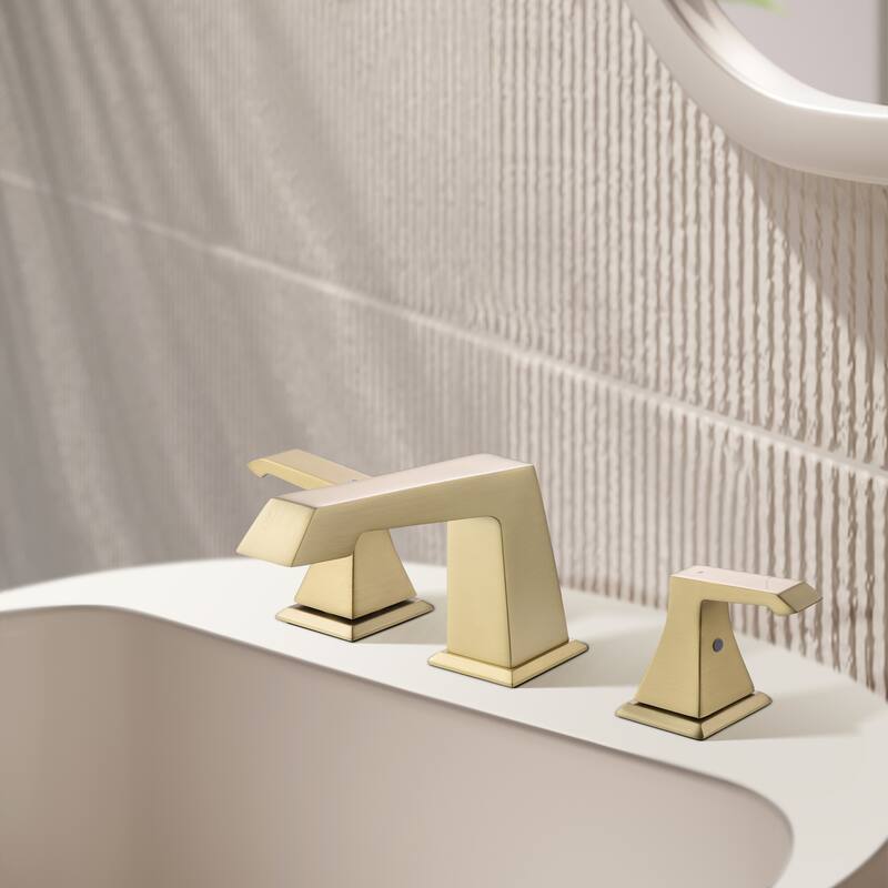 Widespread Faucet 2-handle Bathroom Faucet with Pop-up Drain Assembly