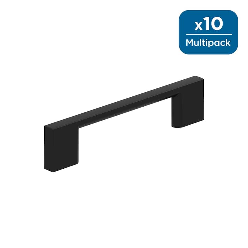 Amerock Cityscape Cabinet or Furniture Pull - 3-3/4 inch (96mm) Center-to-Center - Matte Black
