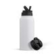 preview thumbnail 43 of 53, JoyJolt Vacuum Insulated Stainless Steel Water Bottle with Flip Lid & Sport Straw Lid - 32 oz White