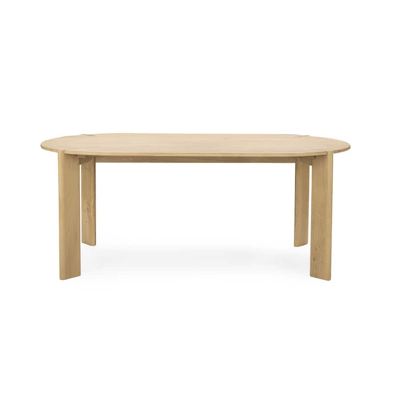 Kering 75" Oak Wood Oval Dining Table by Kosas Home