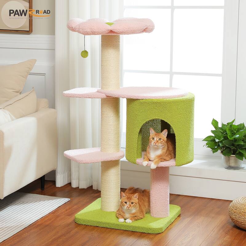 50" Large Cat Tree with 2 Tier Skirting Boards