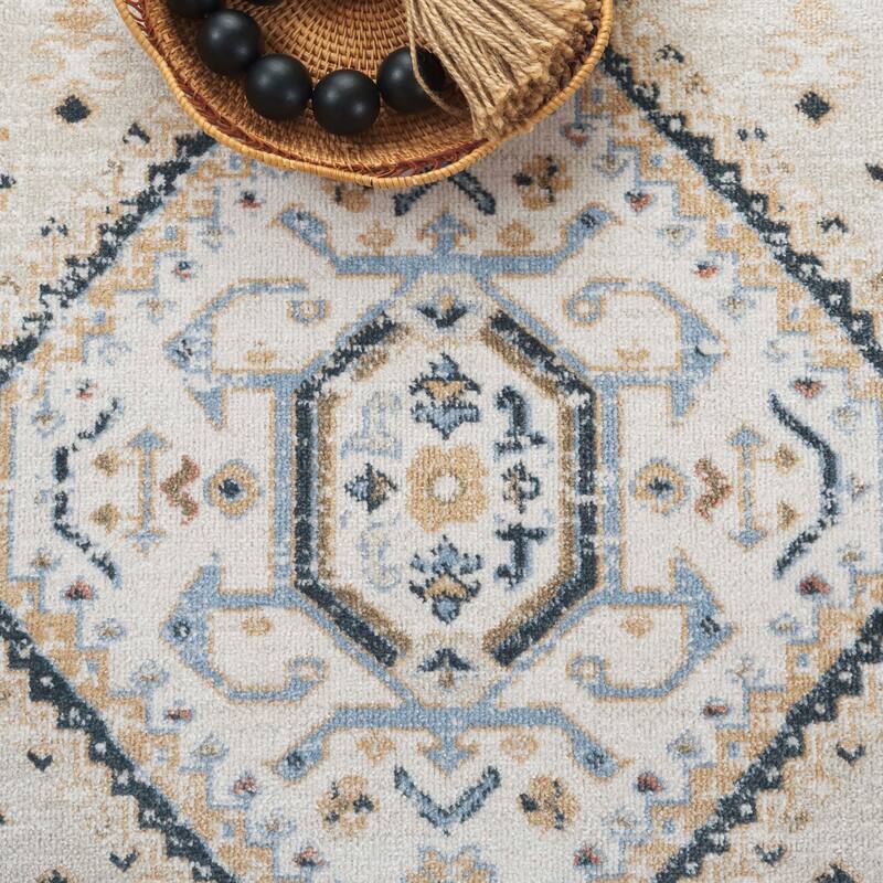 SAFAVIEH Bayside Machine Washable Surmeli Shabby Chic Rug