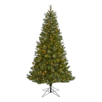 6ft. Spruce Artificial Christmas Tree with 300 Warm White Lights and 673 Bendable Branches - Classic Full-Bodied Look