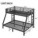 preview thumbnail 3 of 7, Metal Twin over Full Bunk Bed for Teens and Adults,Space-Saving/Noise Reduced/No Box Spring Needed, Black