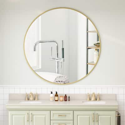Wall Mirror 42 Inch Gold Circular Mirror