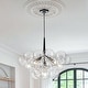 preview thumbnail 1 of 9, 6-Light Cluster Glass Globe Bubble Chandelier - 25in
