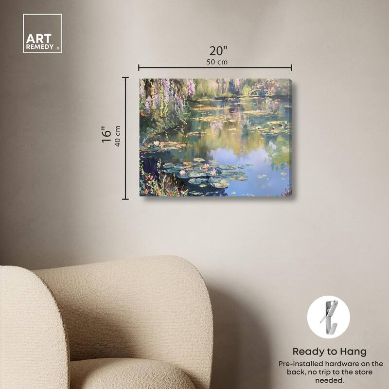 Lily Lagoon I Canvas by Art Remedy, Gallery Wrapped