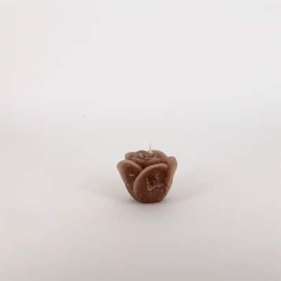 Small 1-Wick Rose Candle 3.35"Dia x 2.55" Opaque - Opaque