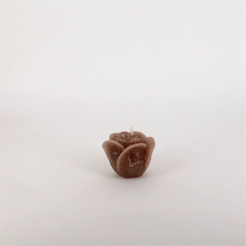 Small 1-Wick Rose Candle 3.35"Dia x 2.55" Opaque - Opaque