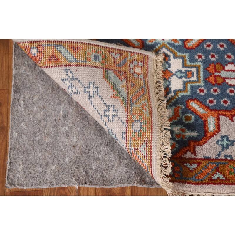 Geometric Kazak Indian Runner Rug Hallway Handmade Wool Carpet - 2'6"x 10'3"