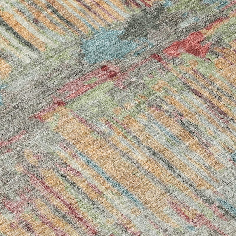 Machine Washable Indoor/ Outdoor Modern Ombre Chantille Rug