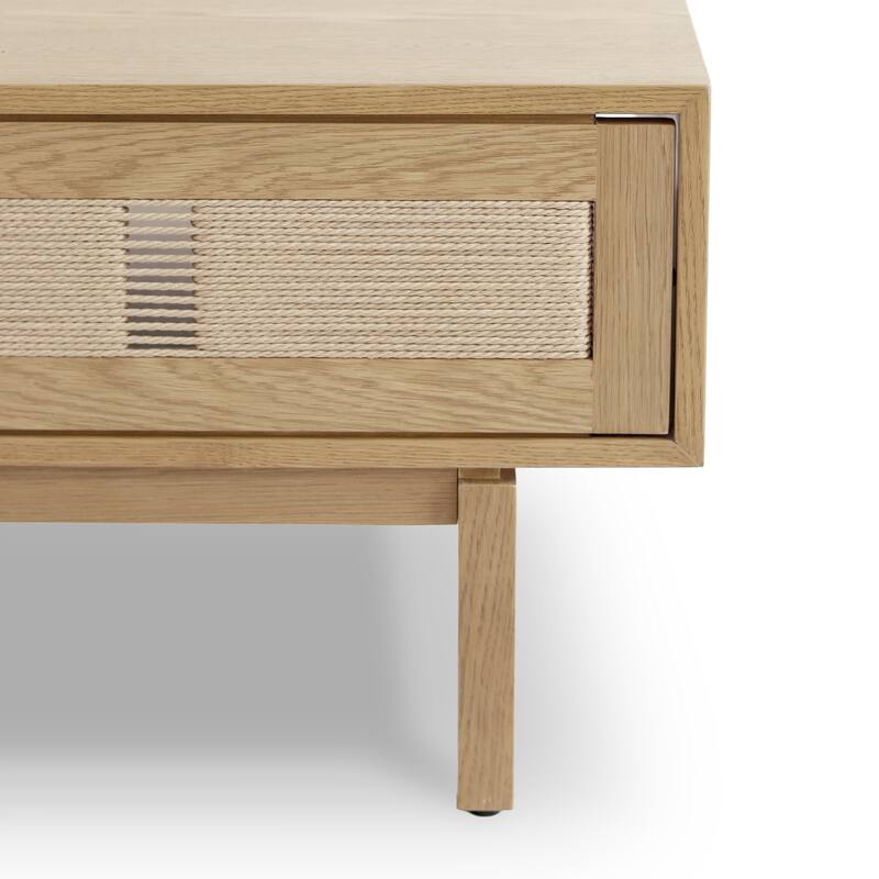 Studio London Lucas Storage Oak Wood Coffee Table for Living Room