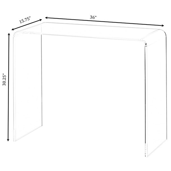 bent acrylic desk