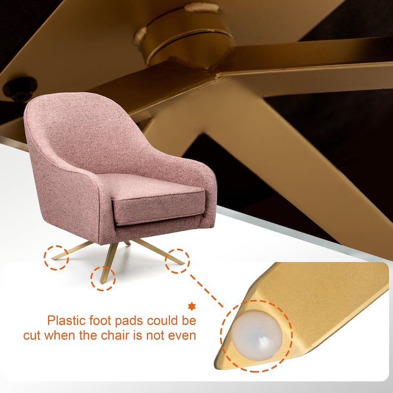 Swivel Club Chair PU Leather Leisure Armchair Upholstered Accent Chair