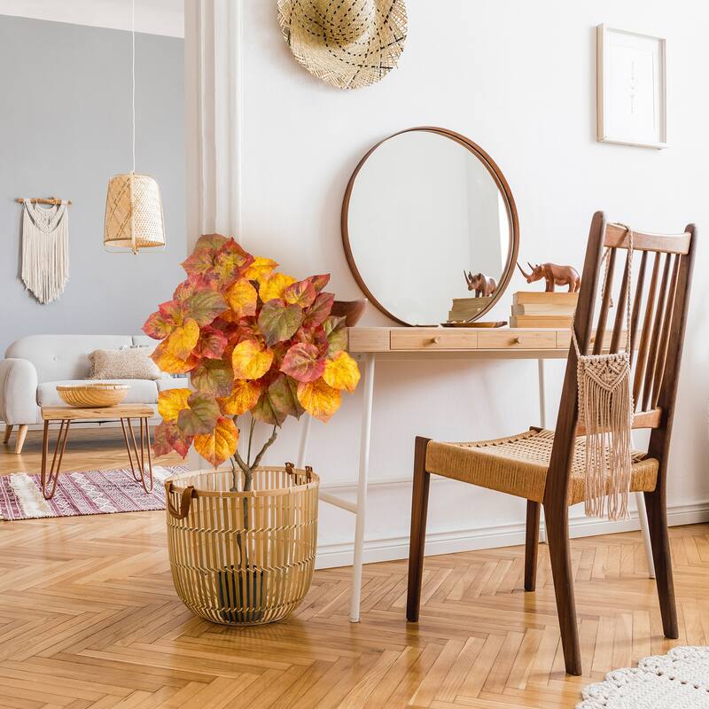 Fall Artificial Tree 4Ft Autumn Umbrella Tree Indoor Outdoor Decor - Green - 61 Inches and Over