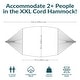 preview thumbnail 3 of 20, Sunnydaze Mayan Outdoor Hammock - Family Size - Handwove