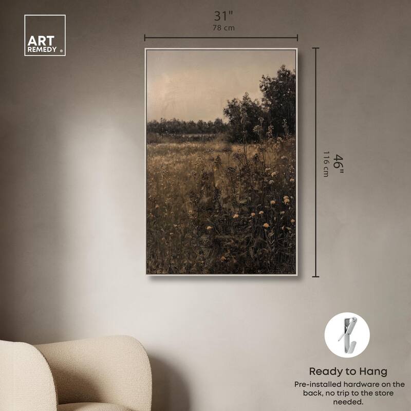 Vintage Meadow Canvas by Art Remedy