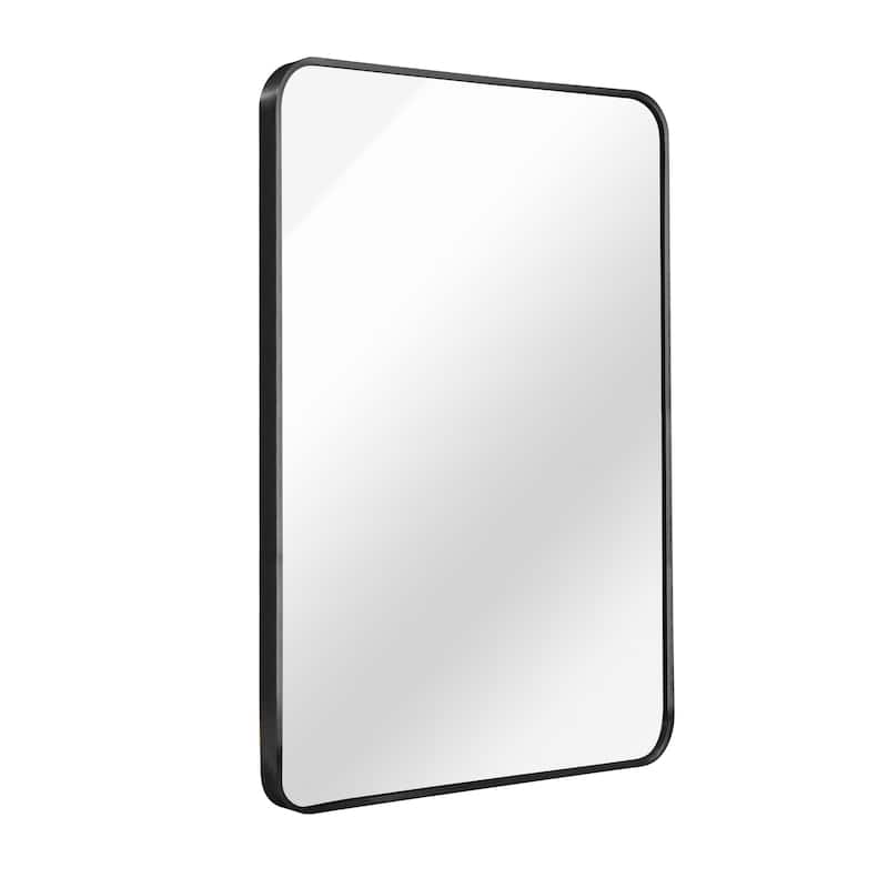 Bathroom Mirror for Over Sink Wall Mirror Metal Frame Rounded Rectangular Vanity Mirrors for Bedroom Living Room Entryway Decor