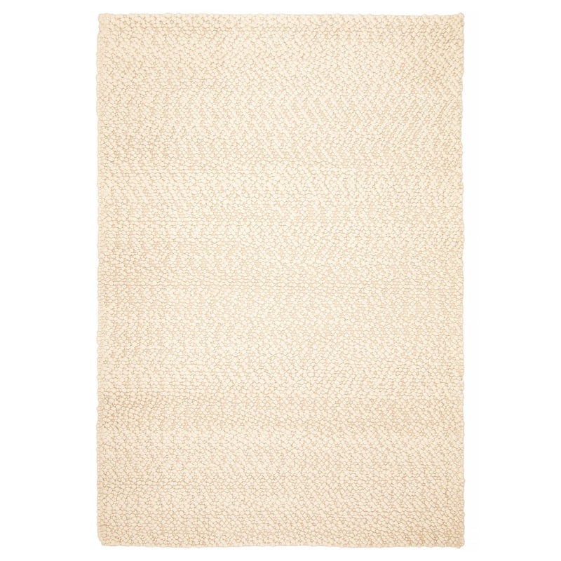 ECARPETGALLERY Braid weave Sienna Cream Wool Rug - 5'3 x 7'7 - Cream - 5'3 x 7'7