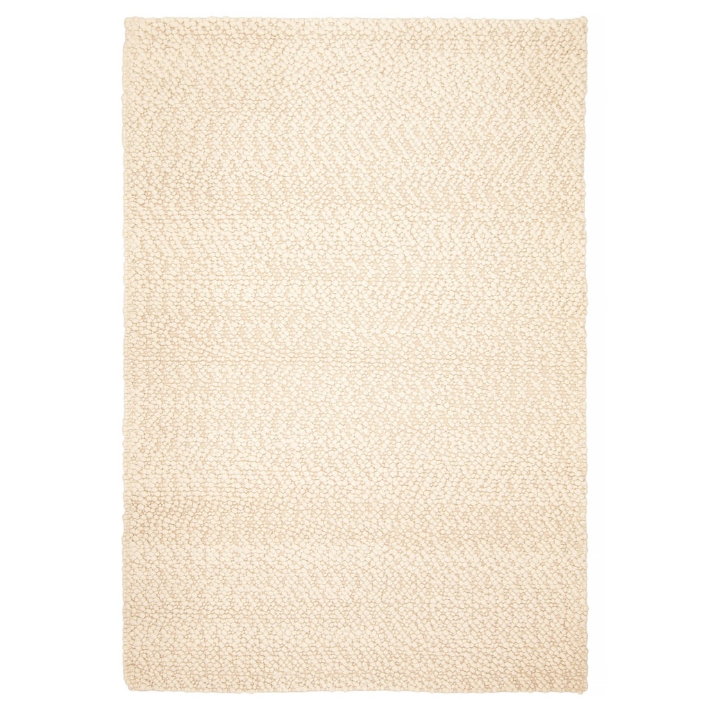 ECARPETGALLERY Braid weave Sienna Cream Wool Rug - 5'3 x 7'7