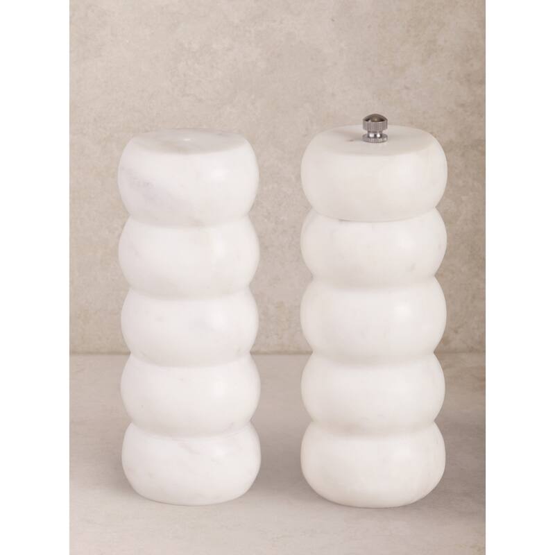 Quinto Marble Salt & Pepper Set - Large - Large