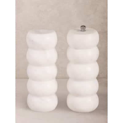 Quinto Marble Salt & Pepper Set - Large