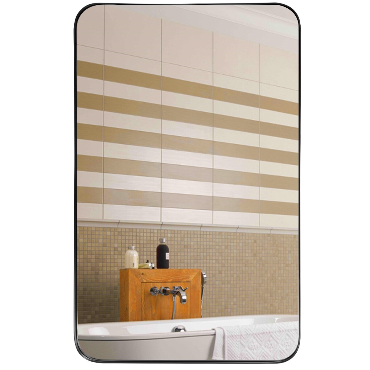 Shop 32 X20 Wall Mounted Rectangle Mirror Metal Frame Bathroom Entryway On Sale Overstock 31045052