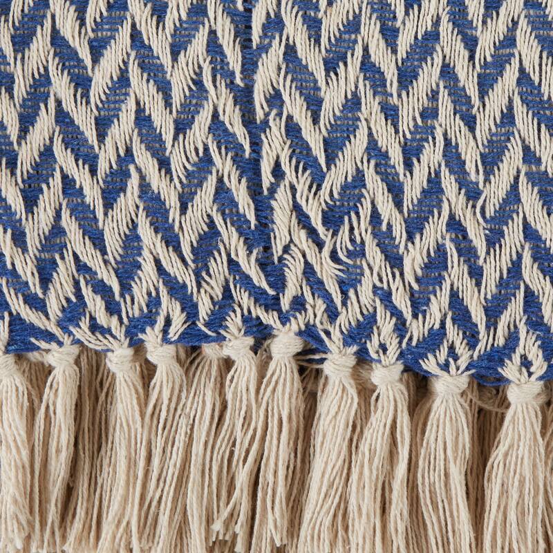 Stone Handloom Chevron Throw