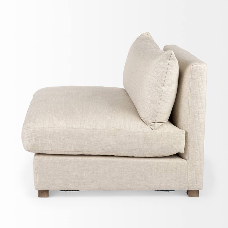 Valence 38.2L x 38.6W x 28.3H Beige Armless Sectional Piece - 39.76 x39.76 x32.28