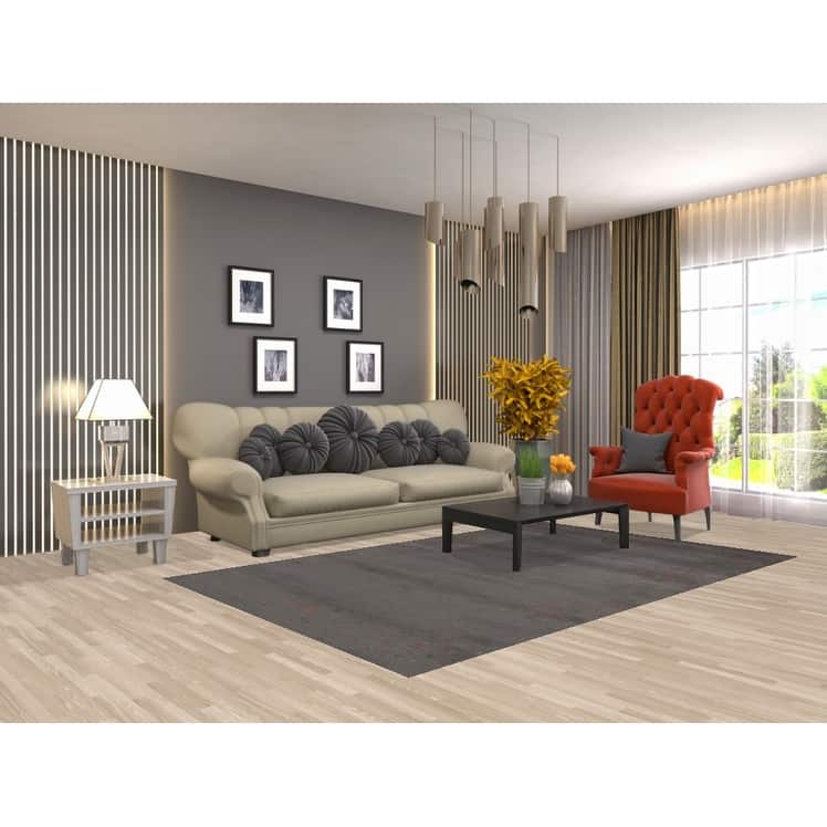 Hand Knotted Oriental 100% Wool Carpet Tribal Tribal Greys & Charcoal Gabbeh Area Rug - 8' 2'' X 5' 2''