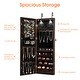 preview thumbnail 6 of 10, Costway Wall Mount Mirrored Jewelry Cabinet Organizer LED Lights