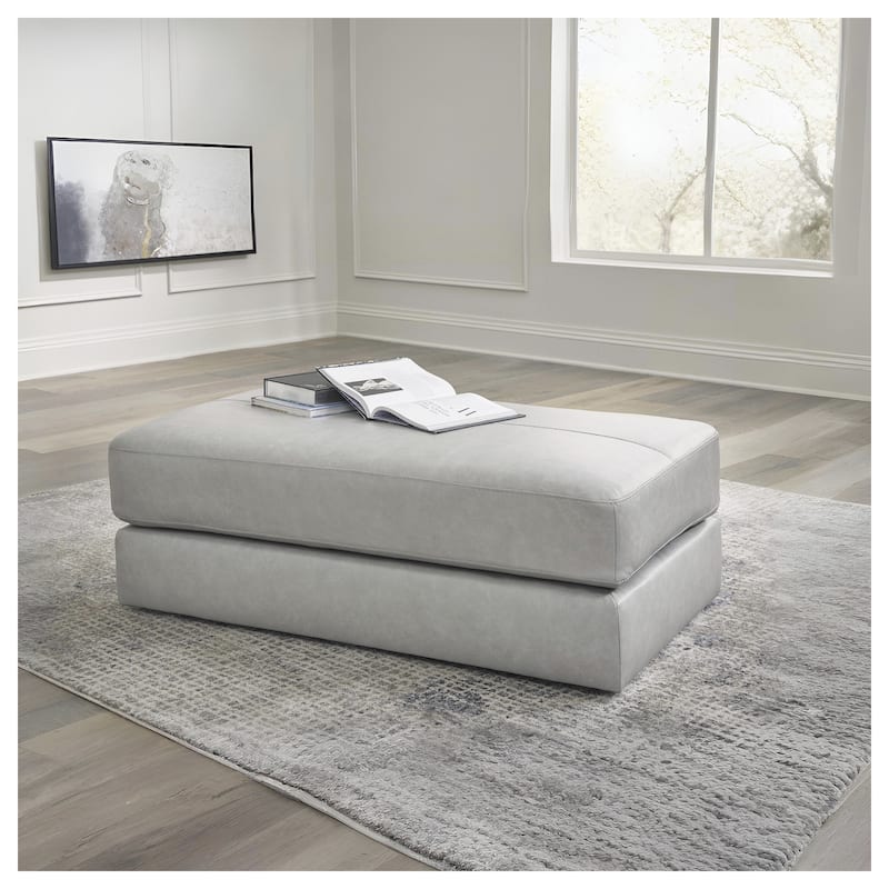 Signature Design by Ashley Amiata Oversized Accent Ottoman - Glacier