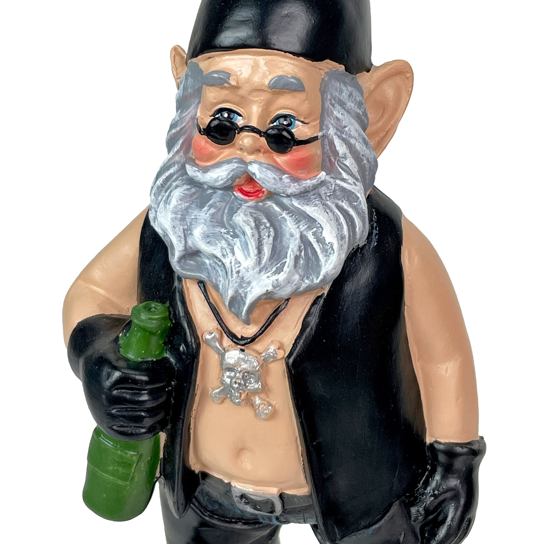 Zeckos Gnoschitt & Gnofun 7.5 Inch Motorcycle Garden Gnome Statues