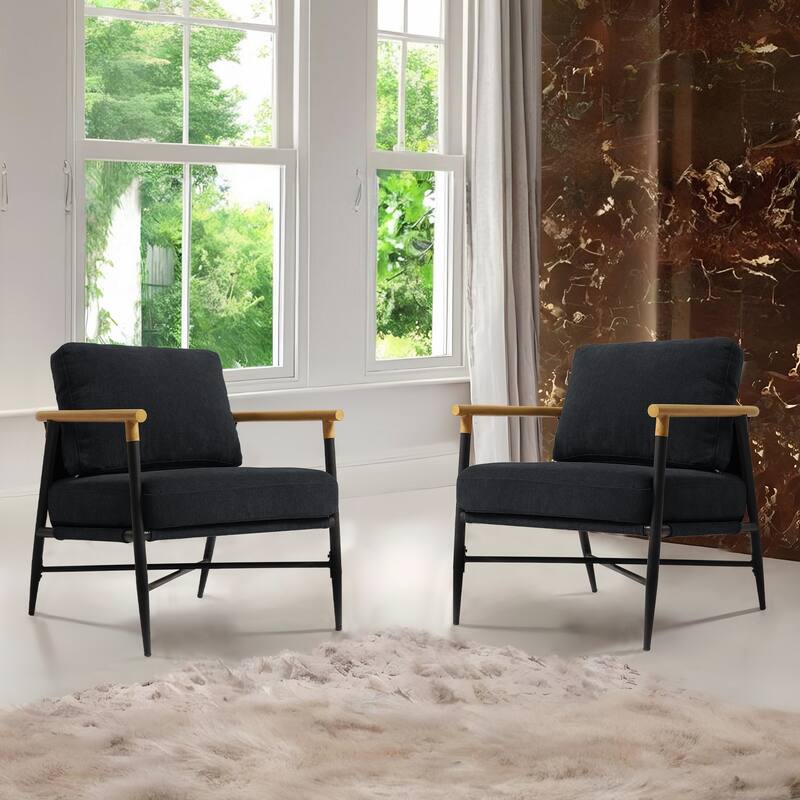 2 Set Upholstered Accent chair Club Chair for Living Room