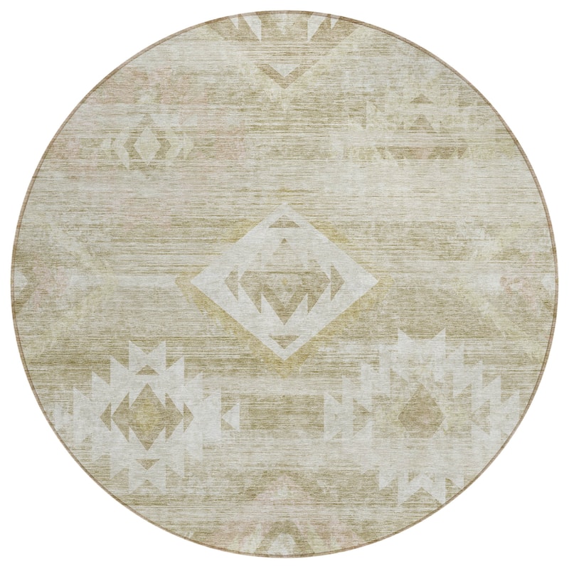 Machine Washable Indoor/ Outdoor Chantille Boho Tribal Rug